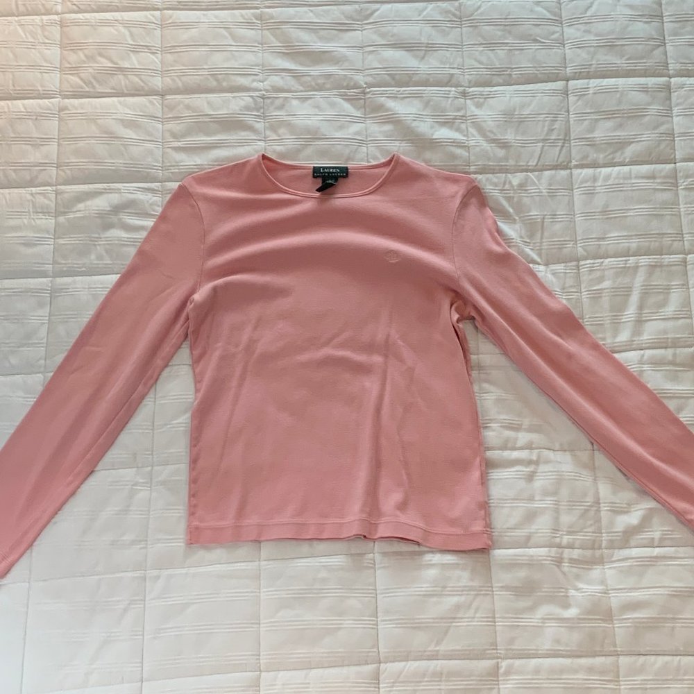 Ralph Lauren Size (S) Pink Knit T-Shirt